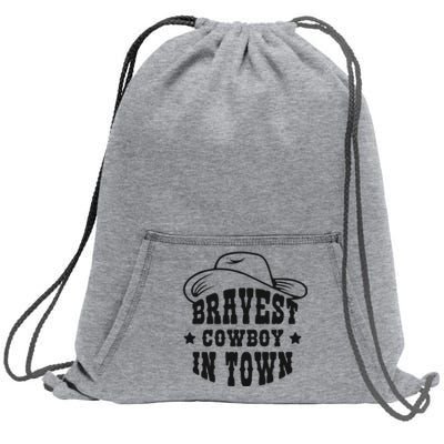 Bravest Cowboy In Town Sweatshirt Cinch Pack Bag