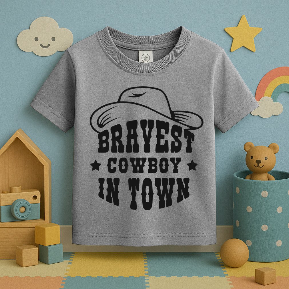 Bravest Cowboy In Town Toddler T-Shirt