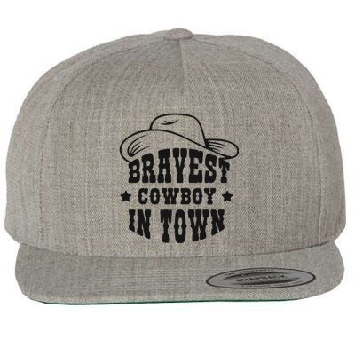 Bravest Cowboy In Town Wool Snapback Cap