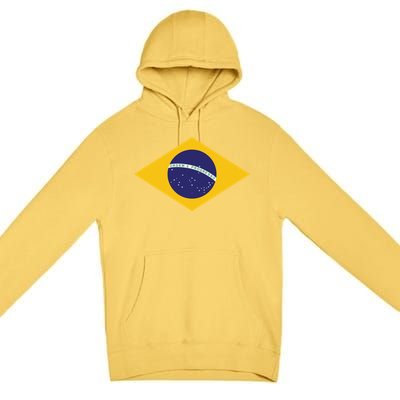 Brazil National Flag Premium Pullover Hoodie