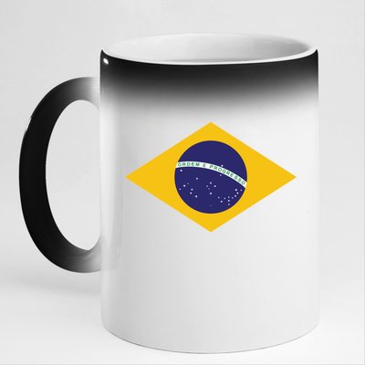 Brazil National Flag 11oz Black Color Changing Mug