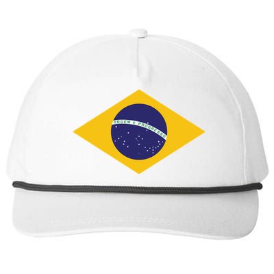 Brazil National Flag Snapback Five-Panel Rope Hat