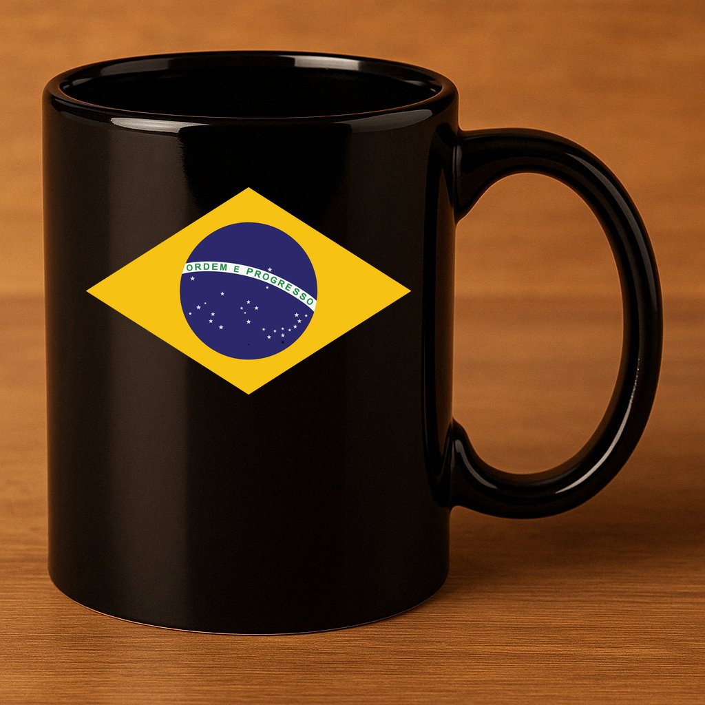 Brazil National Flag 11oz C Handle Ceramic Mug