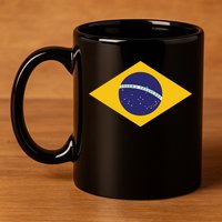 Brazil National Flag 11oz C Handle Ceramic Mug