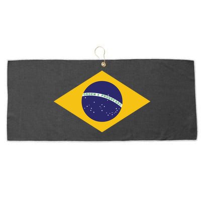 Brazil National Flag Large Microfiber Waffle Golf Towel