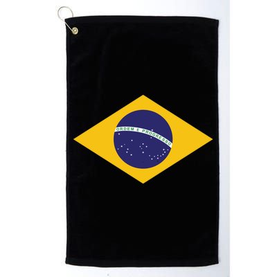 Brazil National Flag Platinum Collection Golf Towel