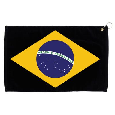 Brazil National Flag Grommeted Golf Towel