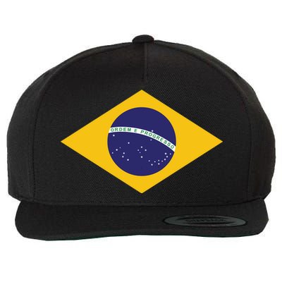 Brazil National Flag Wool Snapback Cap