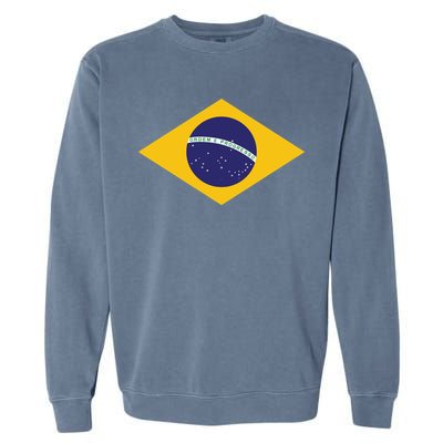 Brazil National Flag Garment-Dyed Sweatshirt