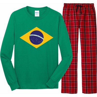 Brazil National Flag Long Sleeve Pajama Set