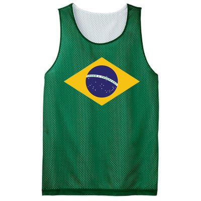 Brazil National Flag Mesh Reversible Basketball Jersey Tank