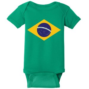 Brazil National Flag Baby Bodysuit