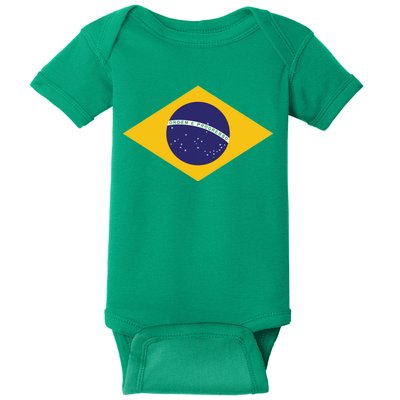 Brazil National Flag Baby Bodysuit