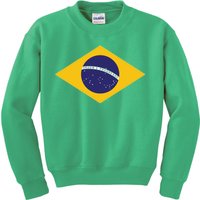 Brazil National Flag Kids Sweatshirt