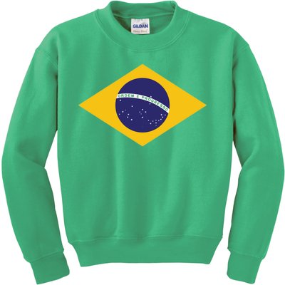 Brazil National Flag Kids Sweatshirt