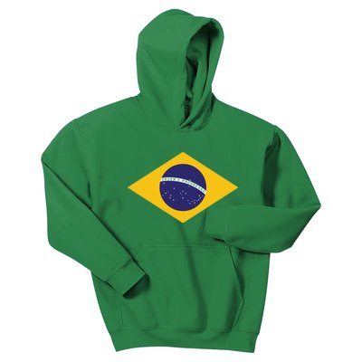 Brazil National Flag Kids Hoodie