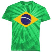 Brazil National Flag Kids Tie-Dye T-Shirt