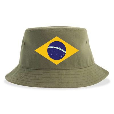 Brazil National Flag Sustainable Bucket Hat