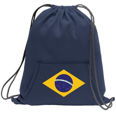 Brazil National Flag Sweatshirt Cinch Pack Bag