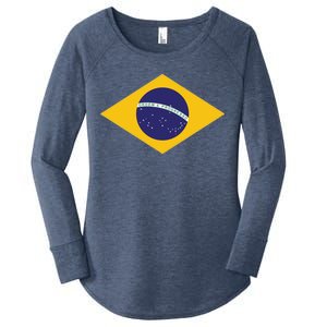 Brazil National Flag Women's Perfect Tri Tunic Long Sleeve Shirt