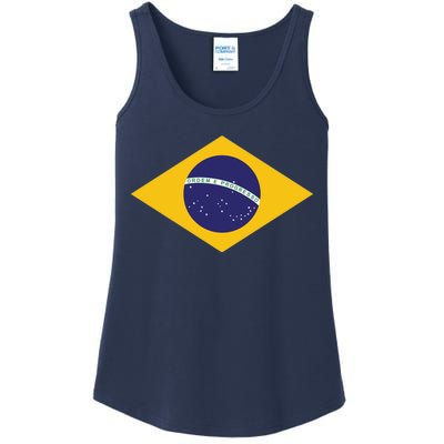 Brazil National Flag Ladies Essential Tank