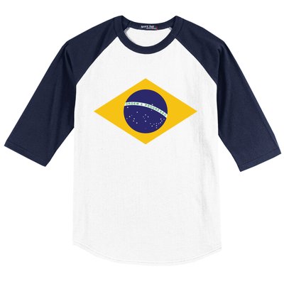 Brazil National Flag Baseball Sleeve Shirt