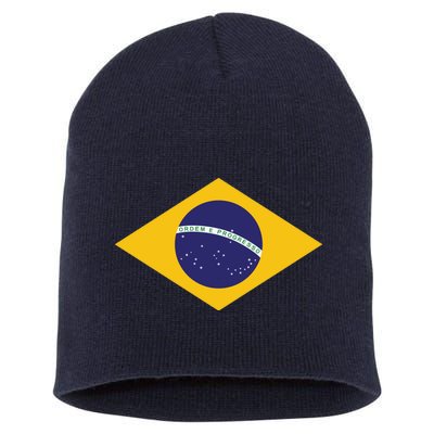 Brazil National Flag Short Acrylic Beanie