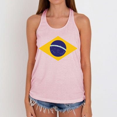 Brazil National Flag Women's Knotted Racerback Tank