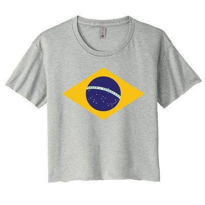 Brazil National Flag Women's Crop Top Tee