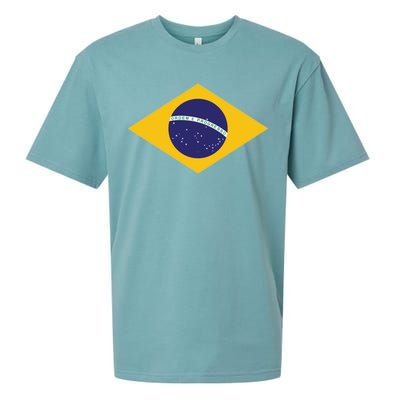 Brazil National Flag Sueded Cloud Jersey T-Shirt