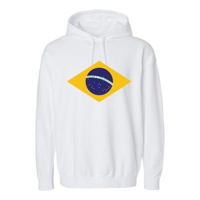 Brazil National Flag Garment-Dyed Fleece Hoodie