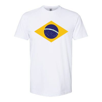 Brazil National Flag Softstyle CVC T-Shirt