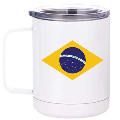 Brazil National Flag 12 oz Stainless Steel Tumbler Cup