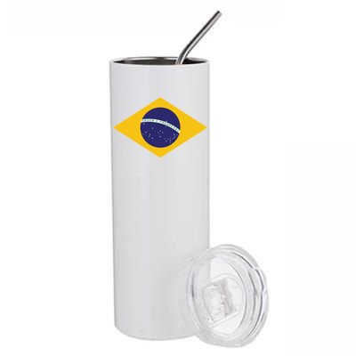 Brazil National Flag Stainless Steel Tumbler