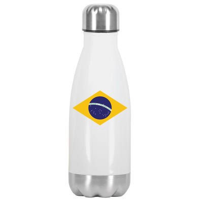 Brazil National Flag Stainless Steel Insulated Water Bottle