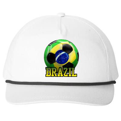 Brazil Soccer Logo Snapback Five-Panel Rope Hat