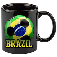 Brazil Soccer Logo 11oz C Handle Ceramic Mug