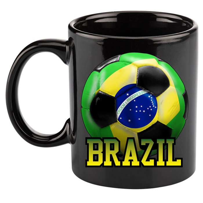 Brazil Soccer Logo 11oz C Handle Ceramic Mug