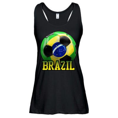 Brazil Soccer Logo Ladies Essential Flowy Tank