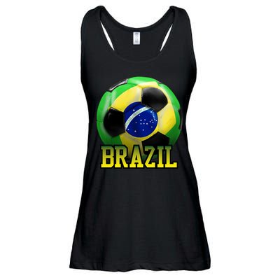 Brazil Soccer Logo Ladies Essential Flowy Tank