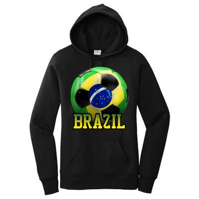 Brazil Soccer Logo Women's Pullover Hoodie