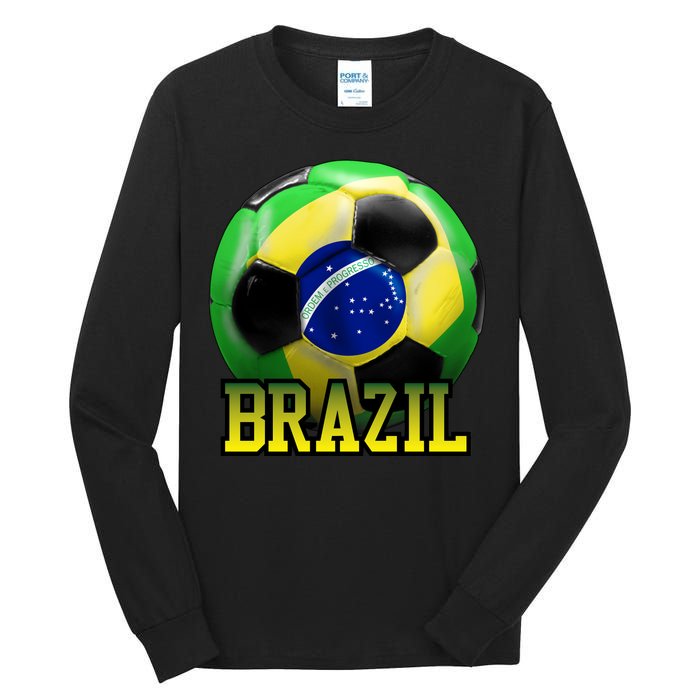 Brazil Soccer Logo Tall Long Sleeve T-Shirt