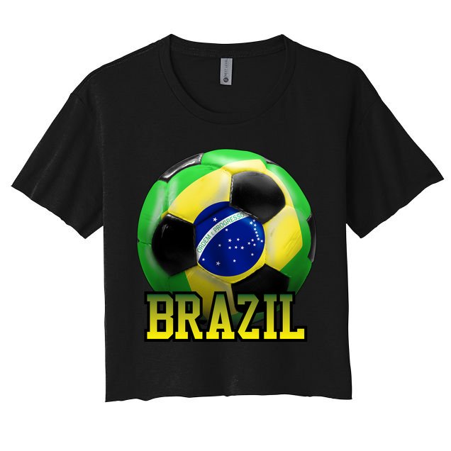 Brazil Soccer Logo Crop Top