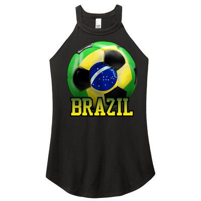 Brazil Soccer Logo Women's Perfect Tri Rocker Tank