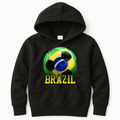 Brazil Soccer Logo Kids Hoodie