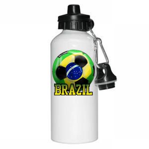 Brazil Soccer Logo Aluminum Water Bottle 