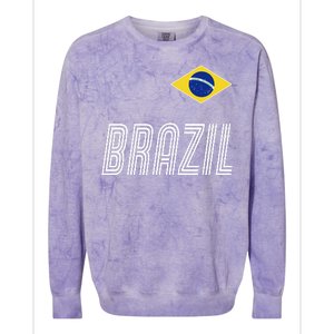 Brazil Soccer Team Jersey Flag Colorblast Crewneck Sweatshirt