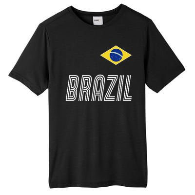 Brazil Soccer Team Jersey Flag Tall Fusion ChromaSoft Performance T-Shirt