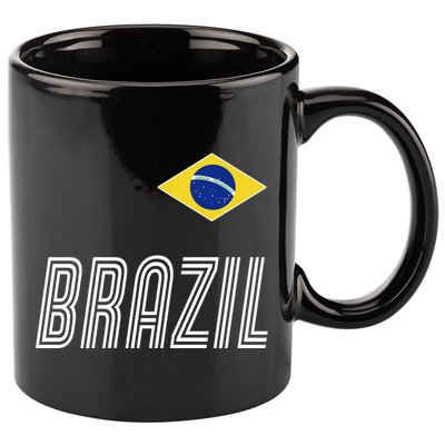 Brazil Soccer Team Jersey Flag 11oz C Handle Ceramic Mug
