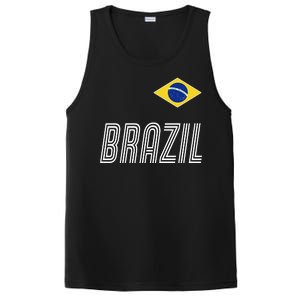 Brazil Soccer Team Jersey Flag PosiCharge Competitor Tank